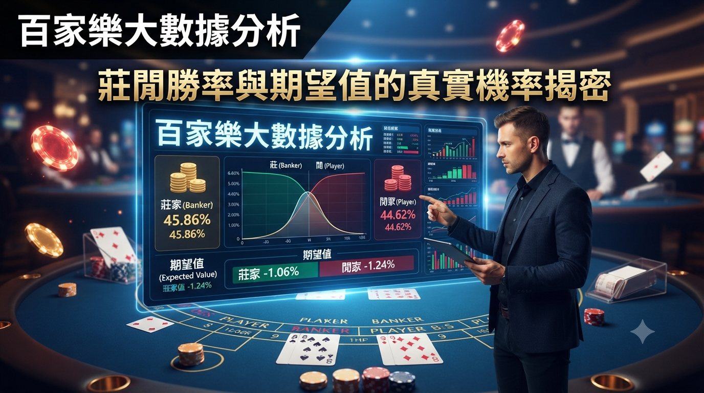 百家樂大數據分析：莊閒勝率與期望值的真實機率揭密