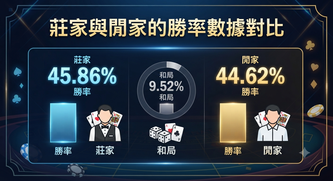 莊家與閒家的勝率數據對比